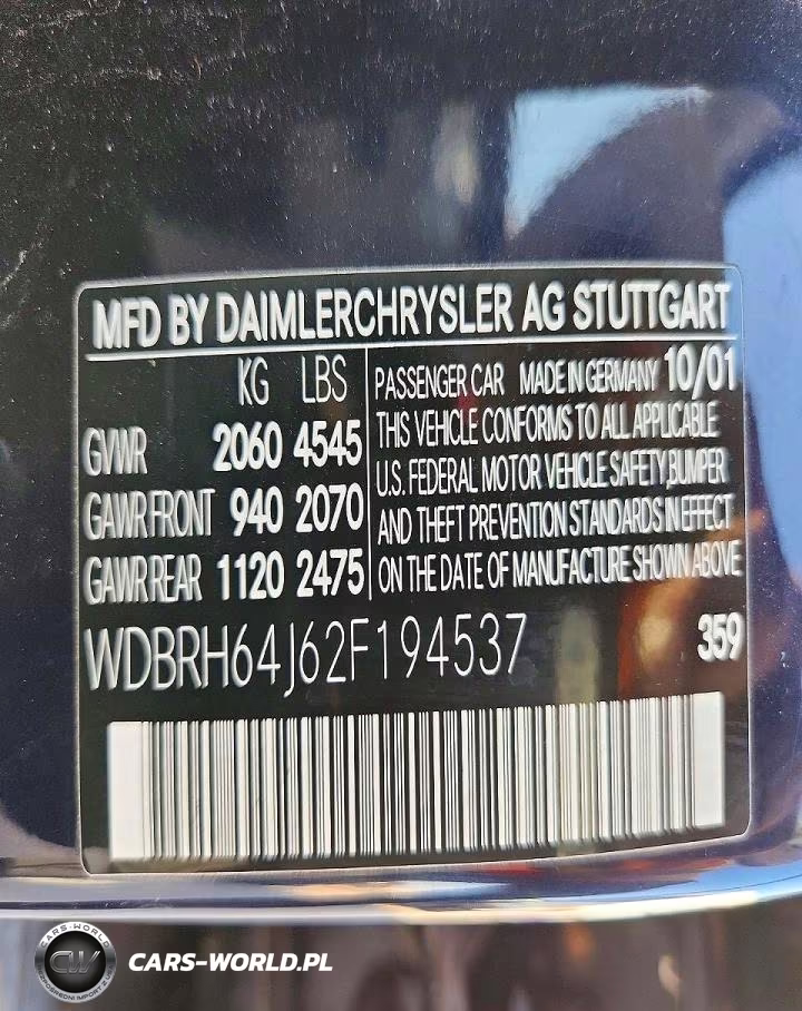 2002 Mercedes-Benz C 320 VIN:WDBRH64J62F194537 - 12