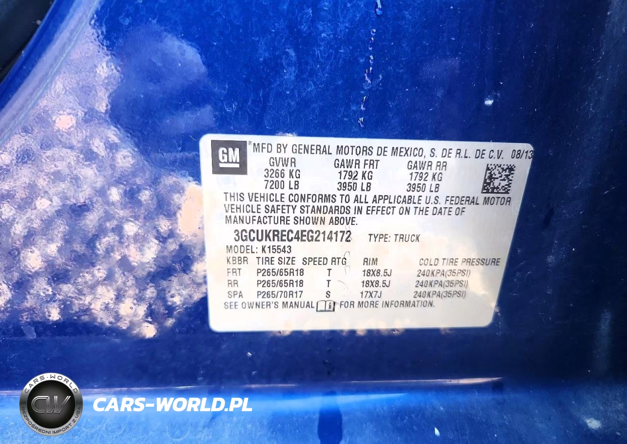 2014 Chevrolet Silverado K1500 Lt VIN:3GCUKREC4EG214172 - 12