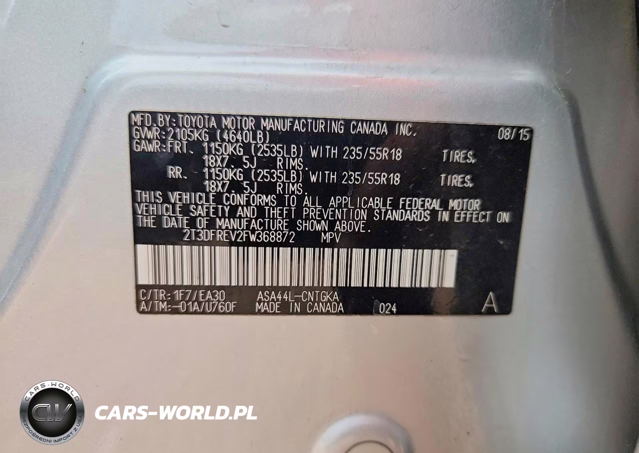 2015 Toyota Rav4 Limited VIN:2T3DFREV2FW368872 - 13