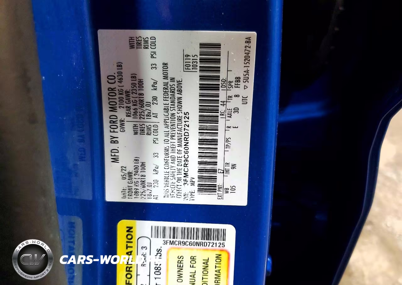 2022 Ford Bronco Sport Outer Banks VIN:3FMCR9C60NRD72125 - 13