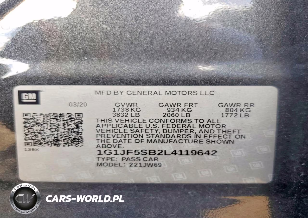 2020 Chevrolet Sonic VIN:1G1JF5SB2L4119642 - 12