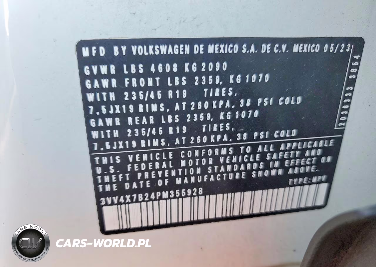 2023 Volkswagen Taos Sel VIN:3VV4X7B24PM355928 - 13