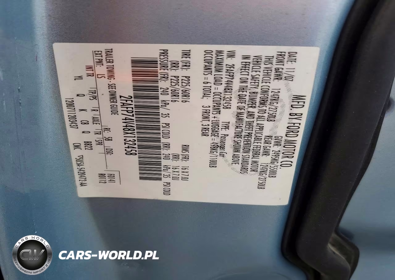 2008 Ford Crown Victoria Lx VIN:2FAFP74V48X132458 - 13