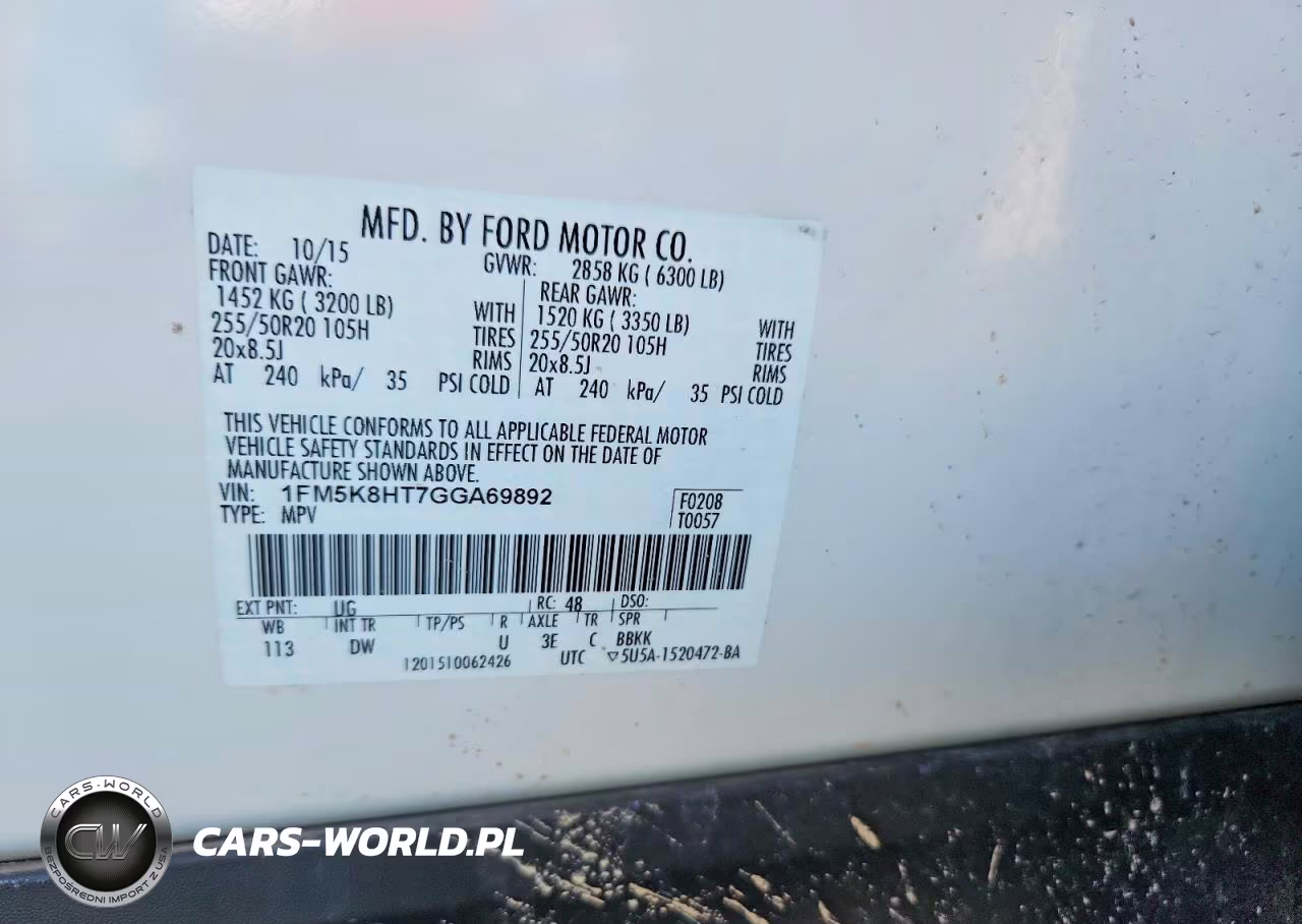 2016 Ford Explorer Platinum VIN:1FM5K8HT7GGA69892 - 12
