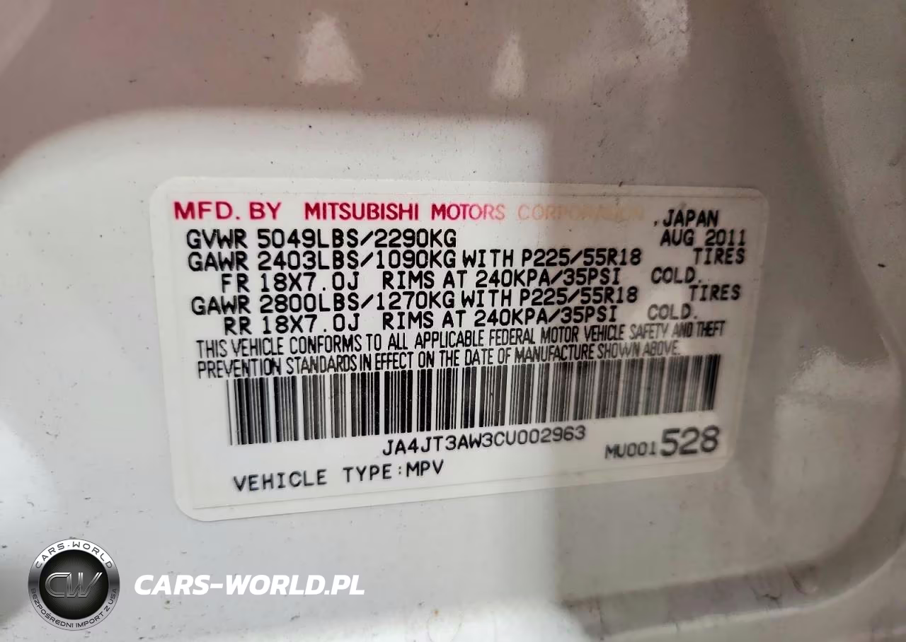 2012 Mitsubishi Outlander Se VIN:JA4JT3AW3CU002963 - 13