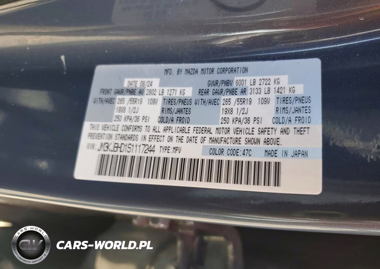 2025 Mazda Cx-70 Preferred VIN:JM3KJBHD1S1117244 - 13