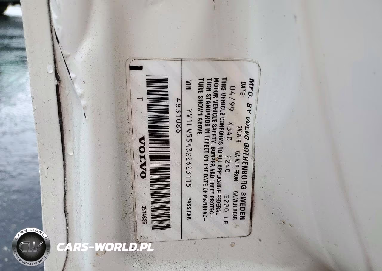 1999 Volvo V70 VIN:YV1LW55A3X2623115 - 12
