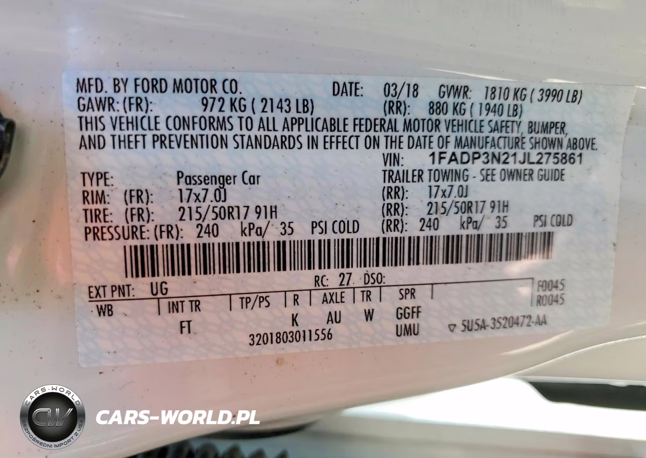 2018 Ford Focus Titanium VIN:1FADP3N21JL275861 - 13