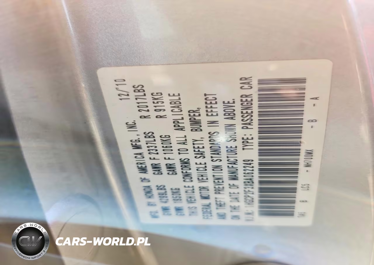 2011 Honda Accord Lx VIN:1HGCP2F3XBA062249 - 12