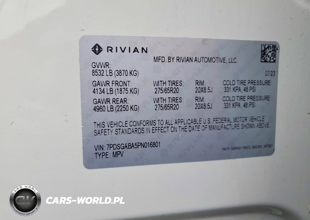 2023 Rivian R1S Adventure VIN:7PDSGABA5PN016801 - 14