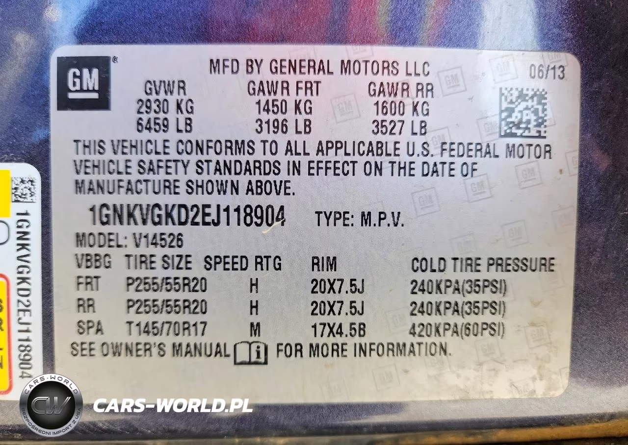2014 Chevrolet Traverse Lt VIN:1GNKVGKD2EJ118904 - 13