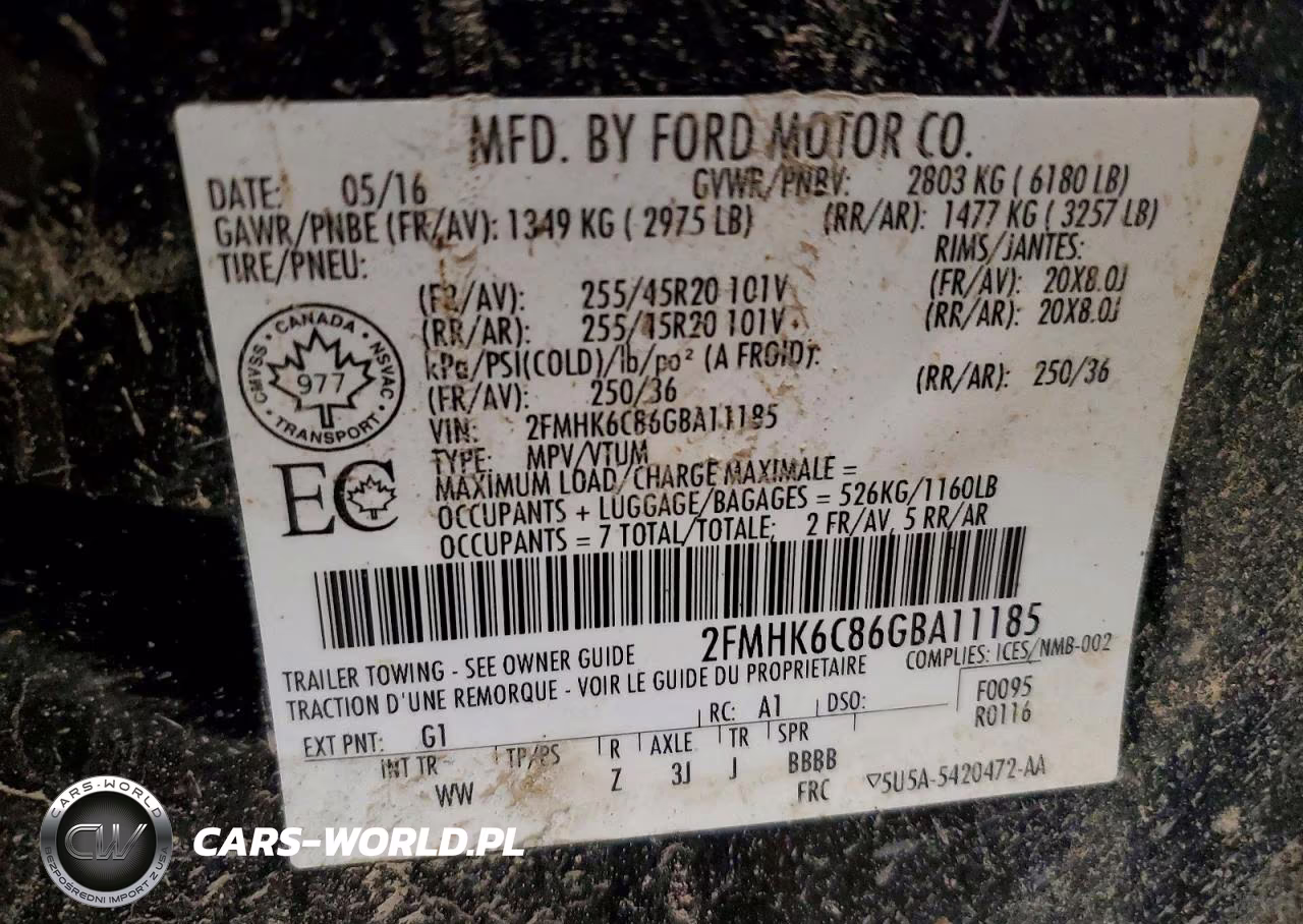 2016 Ford Flex Sel VIN:2FMHK6C86GBA11185 - 13