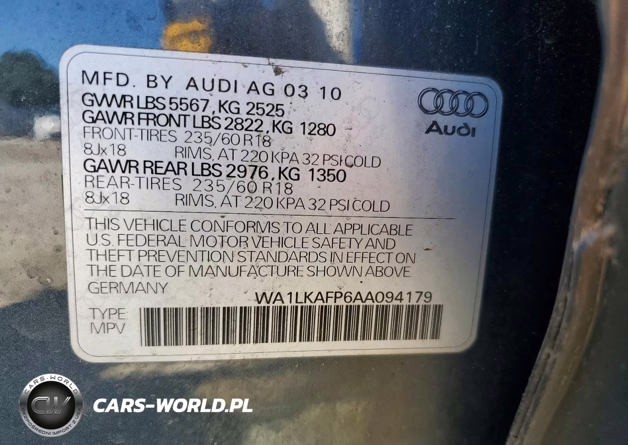 2010 Audi Q5 Premium Plus VIN:WA1LKAFP6AA094179 - 14