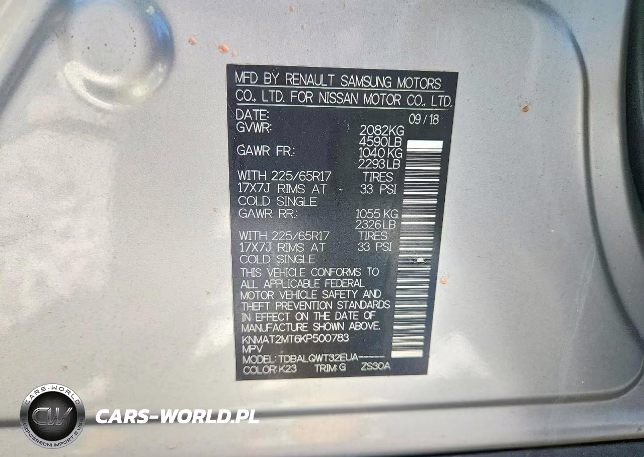 2019 Nissan Rogue Sv VIN:KNMAT2MT6KP500783 - 12
