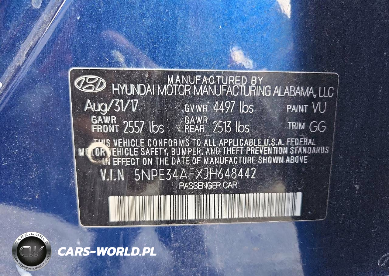 2018 Hyundai Sonata Sel VIN:5NPE34AFXJH648442 - 12