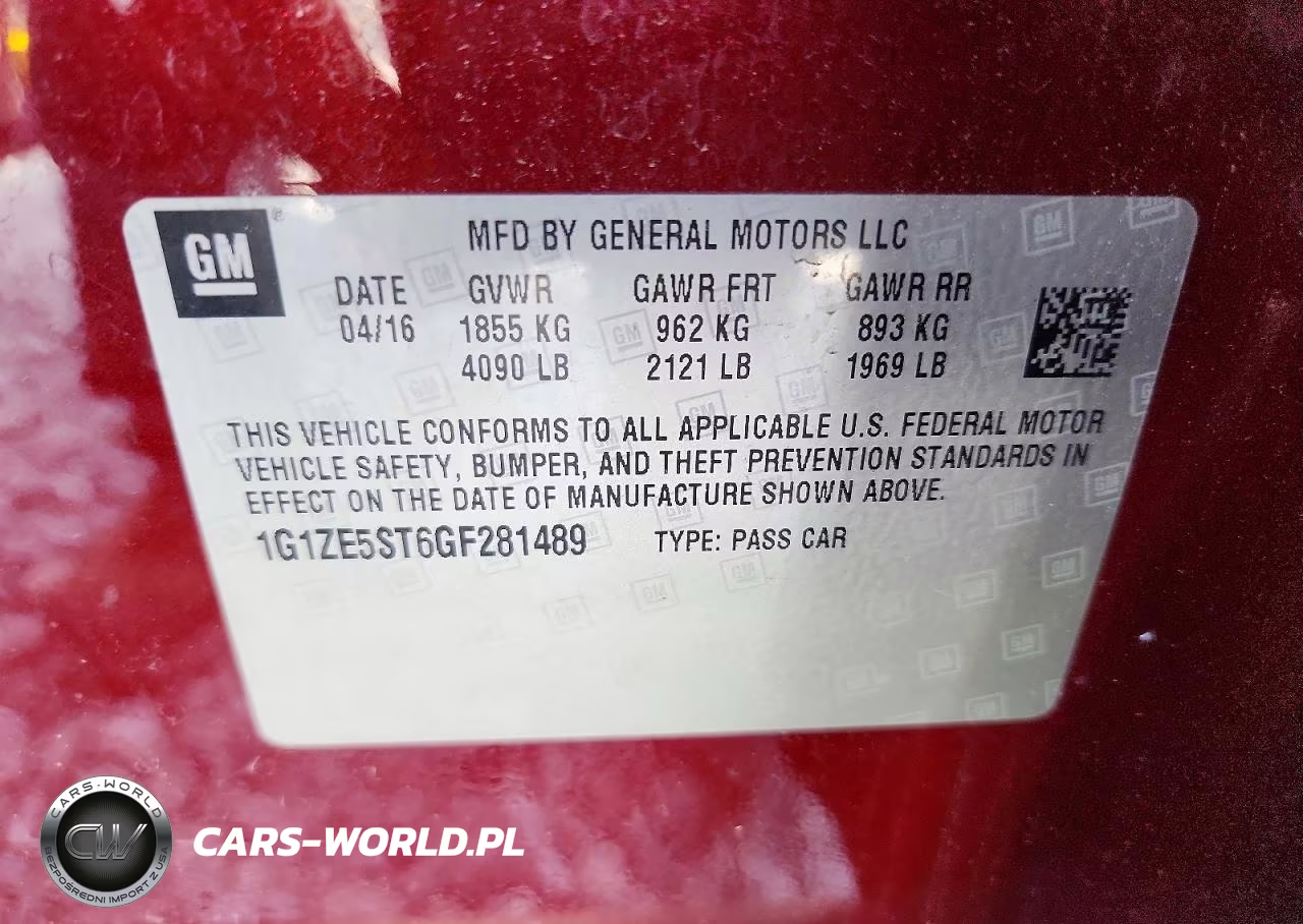 2016 Chevrolet Malibu Lt VIN:1G1ZE5ST6GF281489 - 12