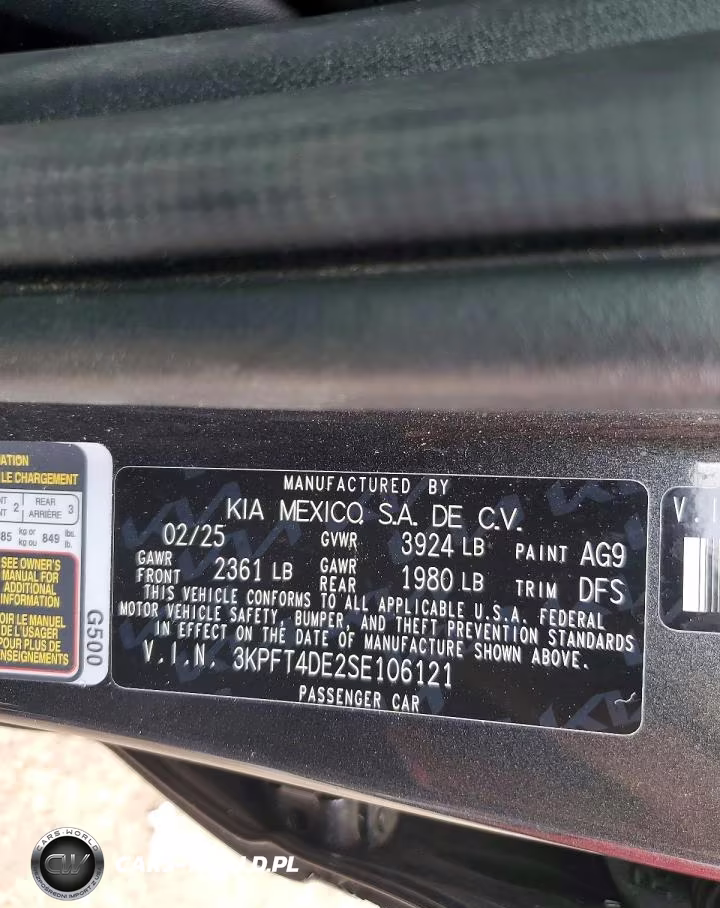 2025 Kia K4 Lxs VIN:3KPFT4DE2SE106121 - 12