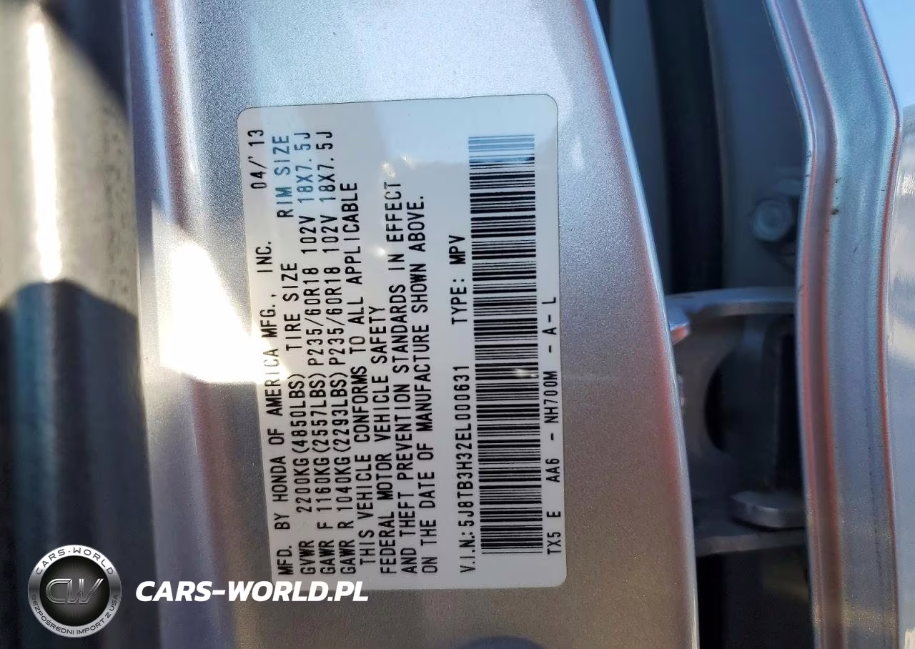 2014 Acura Rdx VIN:5J8TB3H32EL000631 - 13