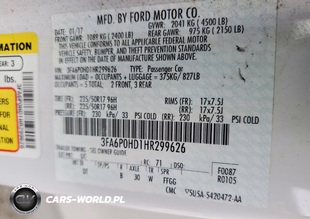 2017 Ford Fusion Se VIN:3FA6P0HD1HR299626 - 12