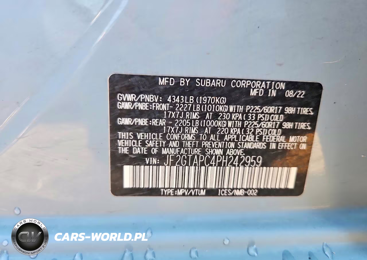 2023 Subaru Crosstrek Premium VIN:JF2GTAPC4PH242959 - 13