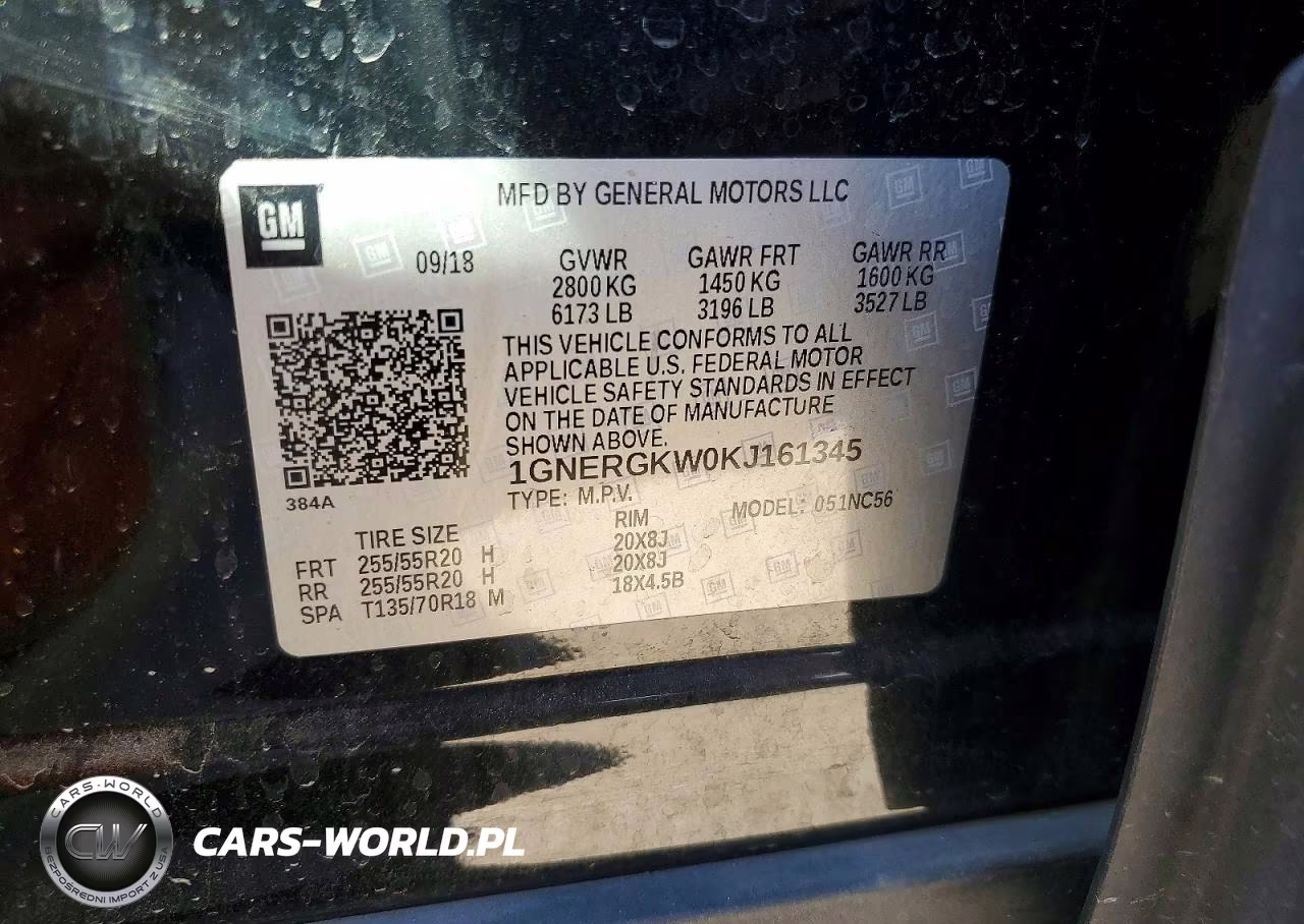 2019 Chevrolet Traverse Lt VIN:1GNERGKW0KJ161345 - 13