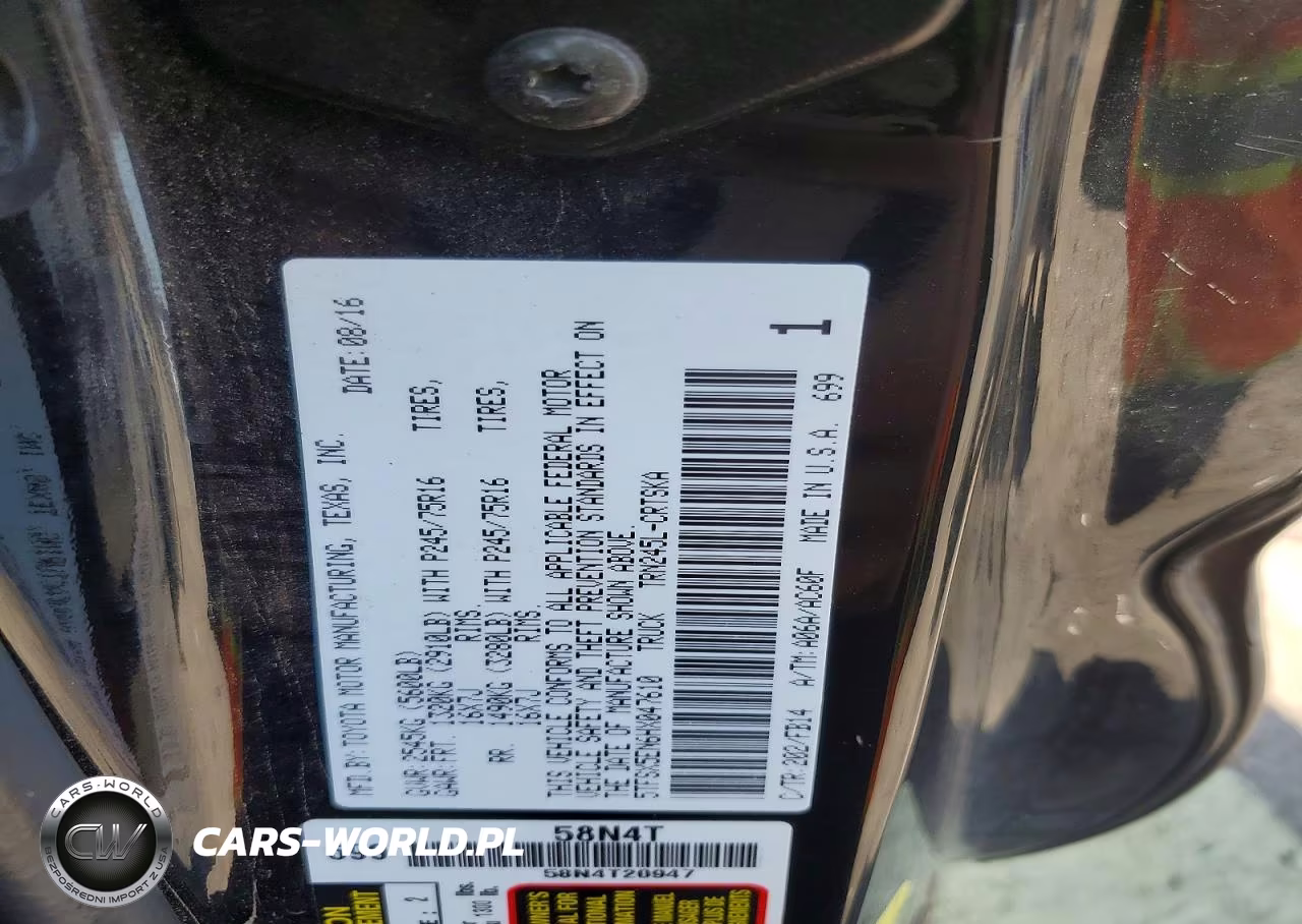 2017 Toyota Tacoma Sr VIN:5TFSX5EN6HX047610 - 12