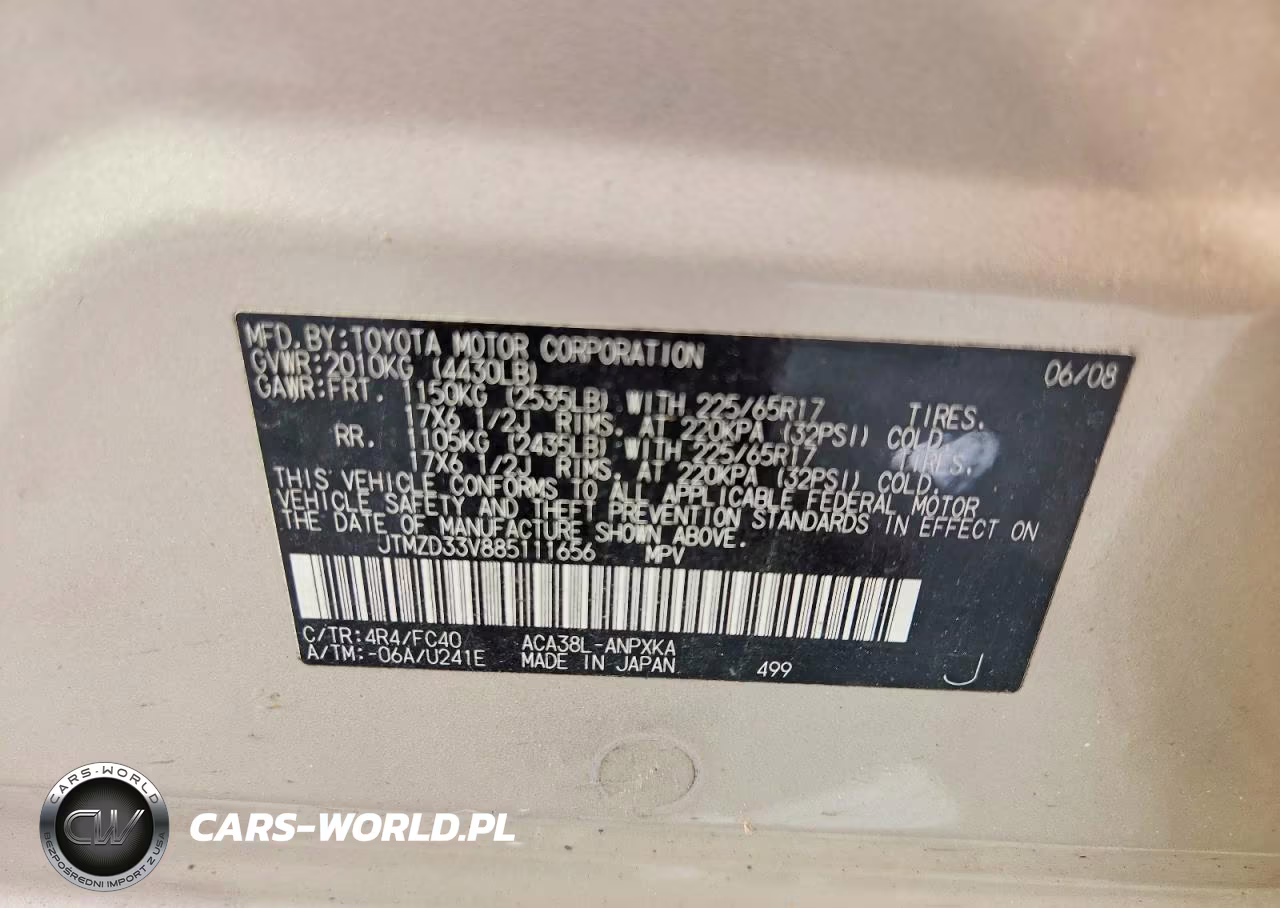 2008 Toyota Rav4 Base VIN:JTMZD33V885111656 - 13