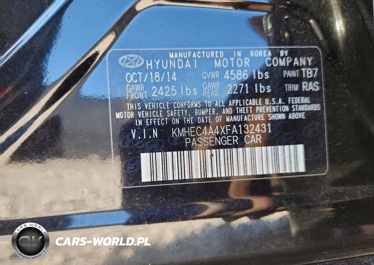 2015 Hyundai Sonata Hybrid Limited VIN:KMHEC4A4XFA132431 - 12