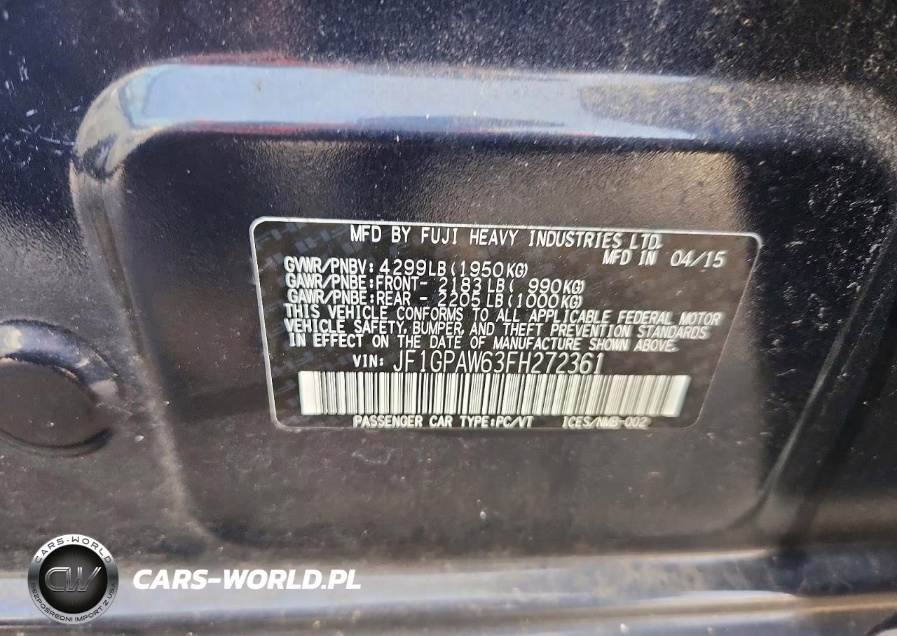 2015 Subaru Impreza Sport Limited VIN:JF1GPAW63FH272361 - 13