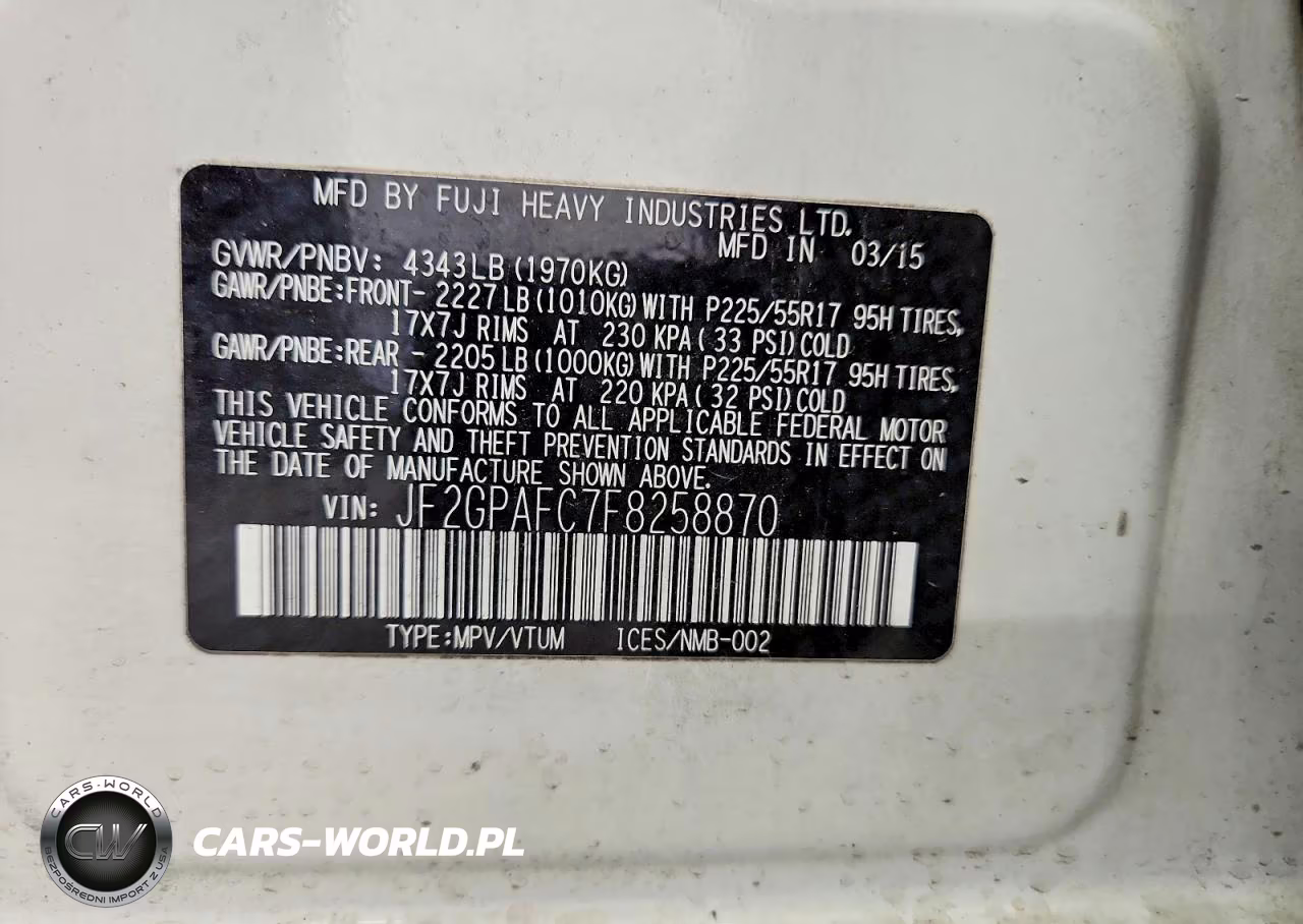 2015 Subaru Xv Crosstrek 2.0 Premium VIN:JF2GPAFC7F8258870 - 12