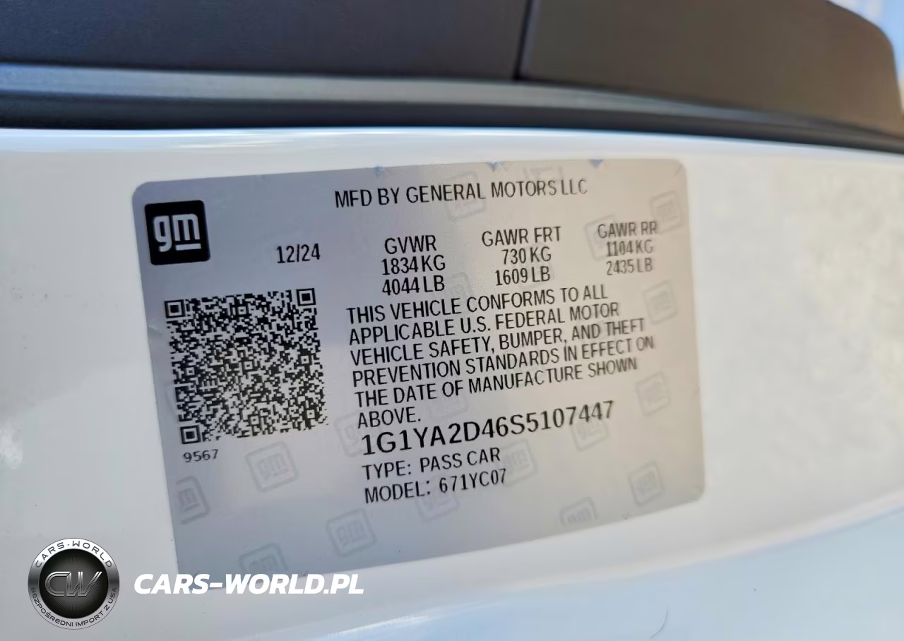 2025 Chevrolet Corvette Stingray 1Lt VIN:1G1YA2D46S5107447 - 12