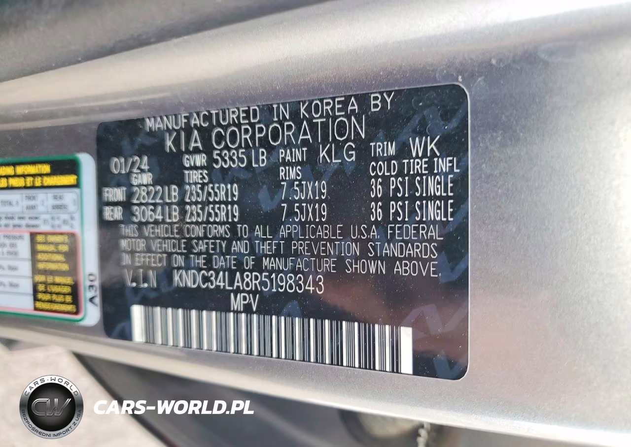 2024 Kia Ev6 Wind VIN:KNDC34LA8R5198343 - 14