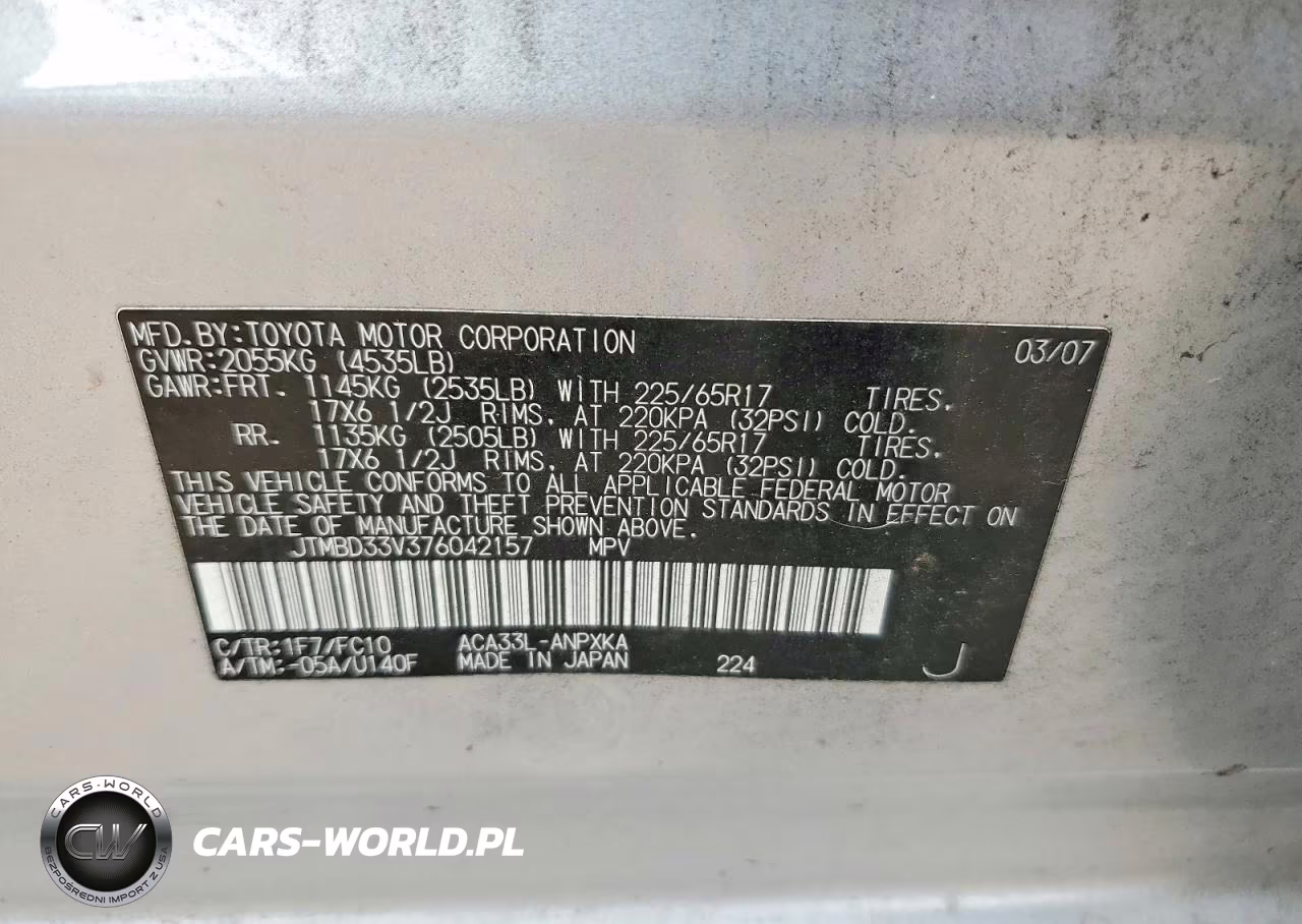 2007 Toyota Rav4 Base VIN:JTMBD33V376042157 - 13