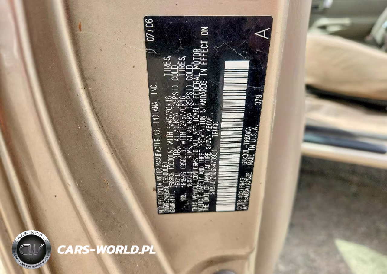 2006 Toyota Tundra Base VIN:5TBJU32106S473931 - 12