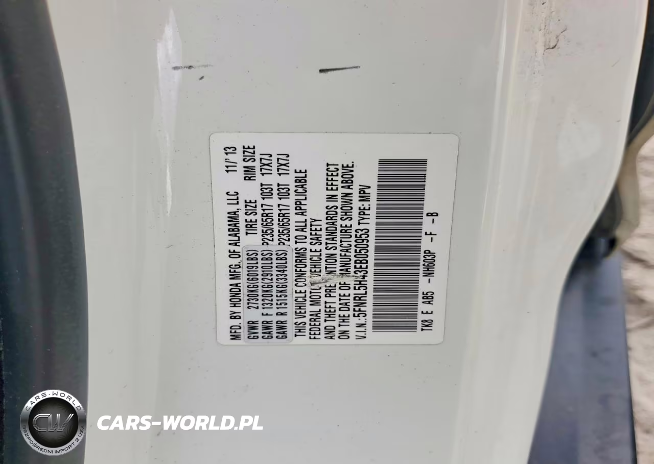 2014 Honda Odyssey Ex VIN:5FNRL5H43EB050953 - 13