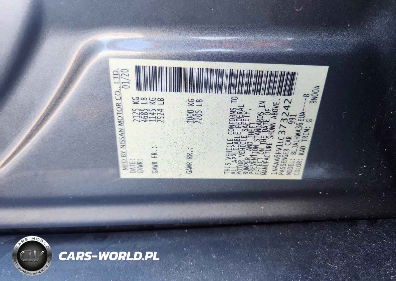 2020 Nissan Maxima Platinum Xtronic Cvt VIN:1N4AA6FV1LC373242 - 12