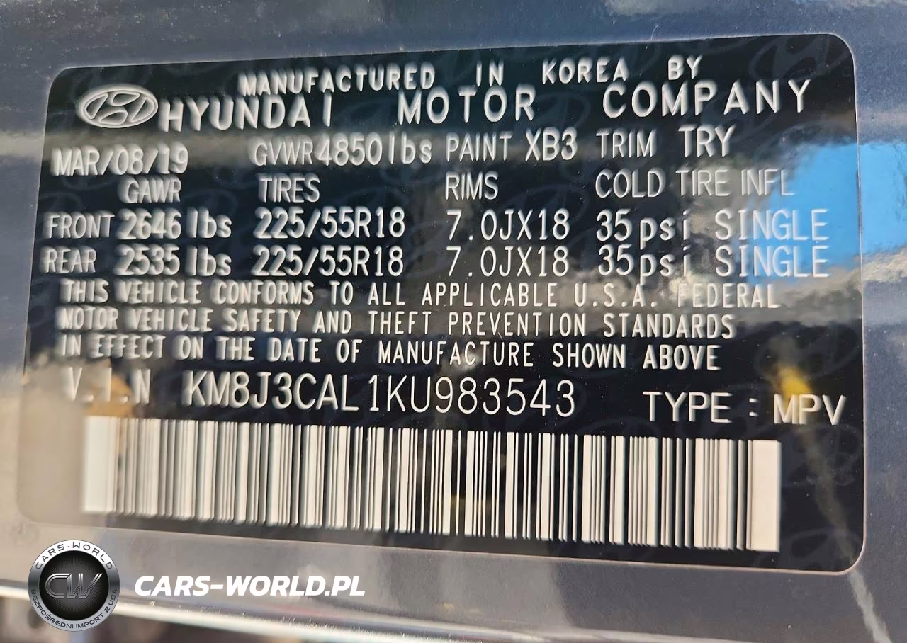 2019 Hyundai Tucson Limited VIN:KM8J3CAL1KU983543 - 13
