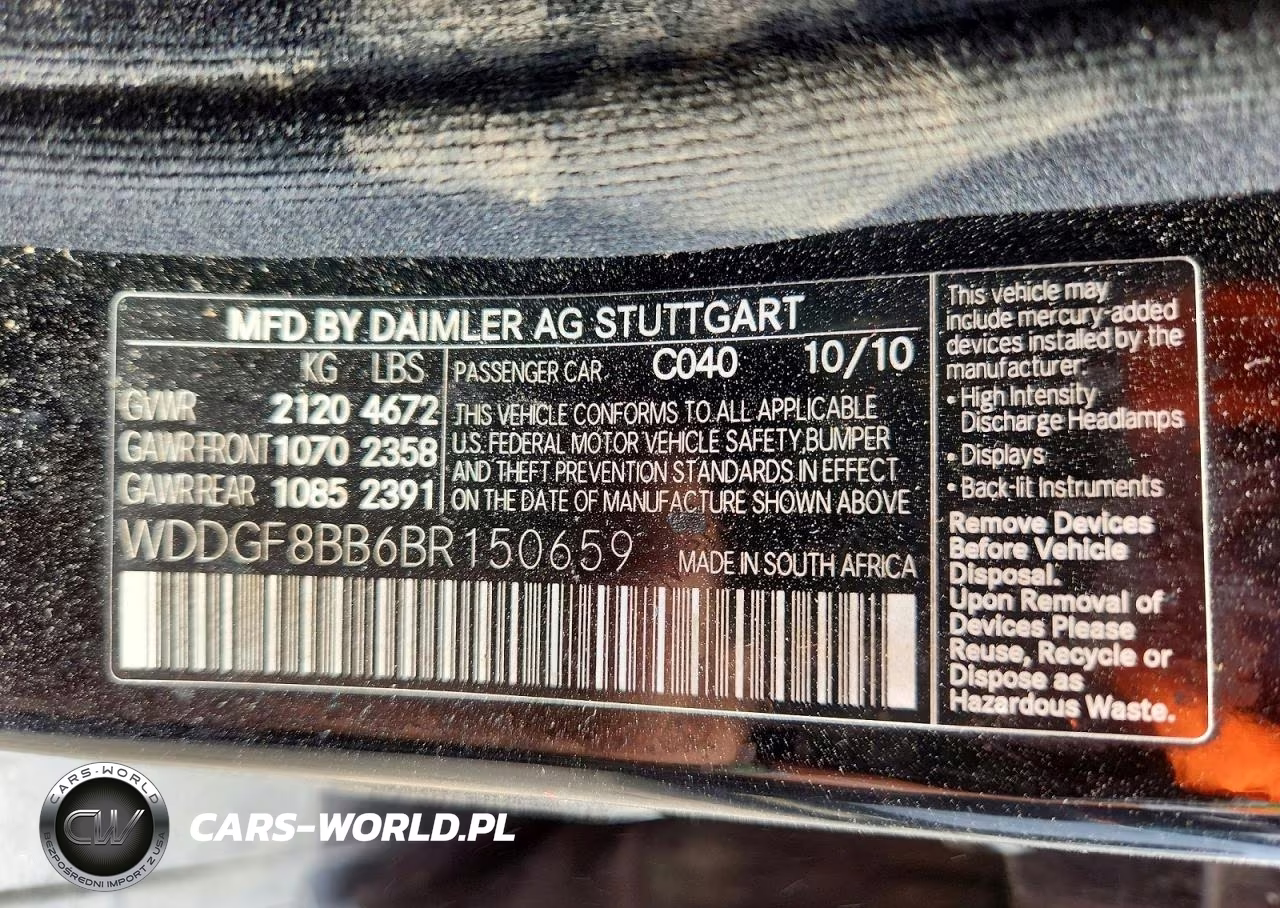 2011 Mercedes-Benz C 300 4Matic VIN:WDDGF8BB6BR150659 - 13
