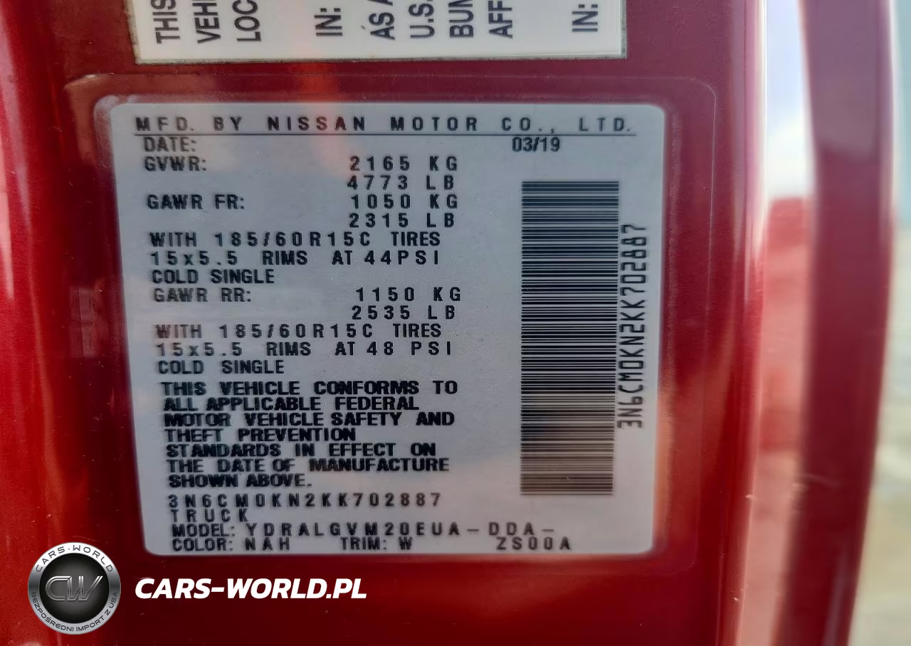 2019 Nissan Nv200 Sv VIN:3N6CM0KN2KK702887 - 13
