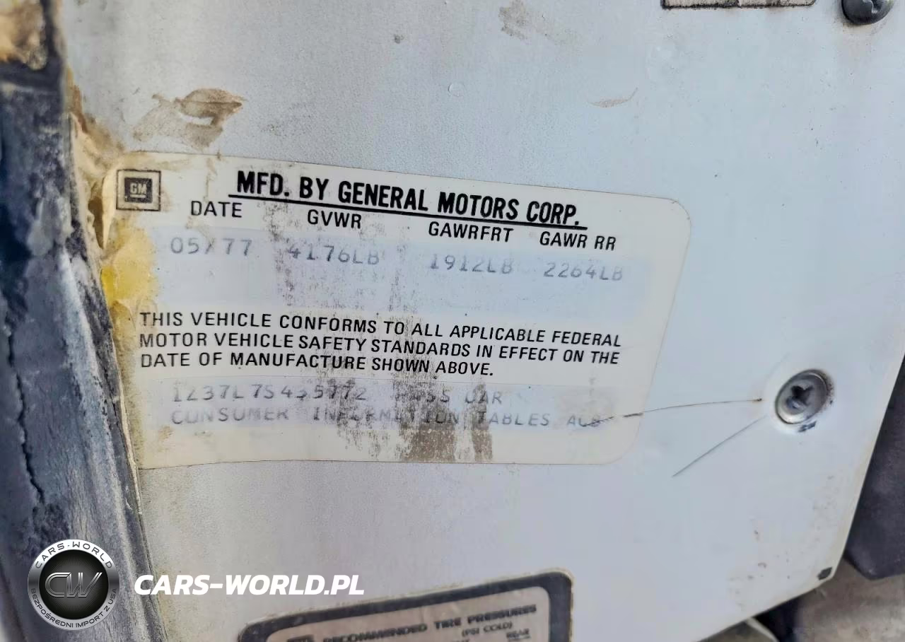 1977 Chevrolet Corvette VIN:1Z37L7S435772 - 12