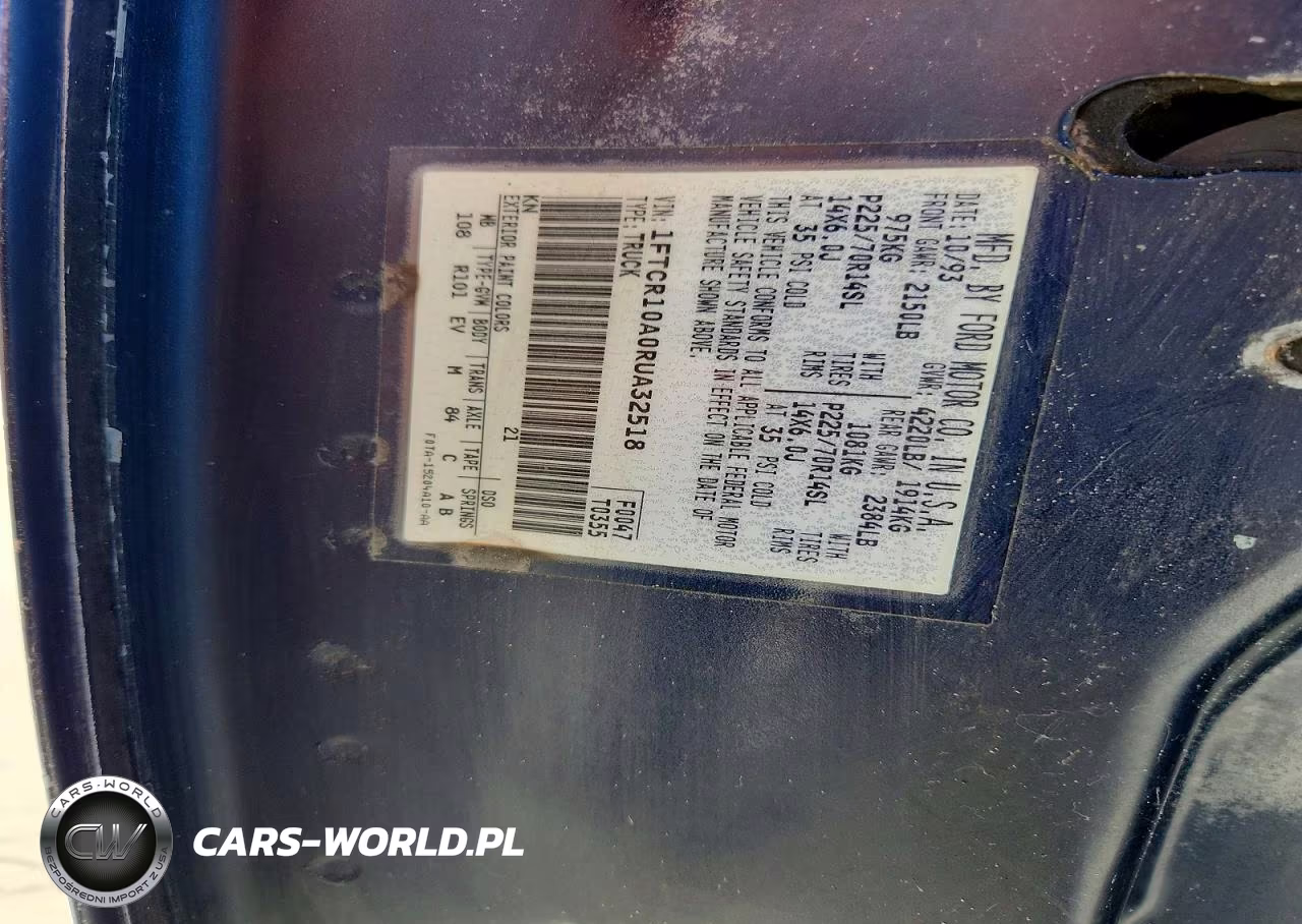 1994 Ford Ranger VIN:1FTCR10A0RUA32518 - 13
