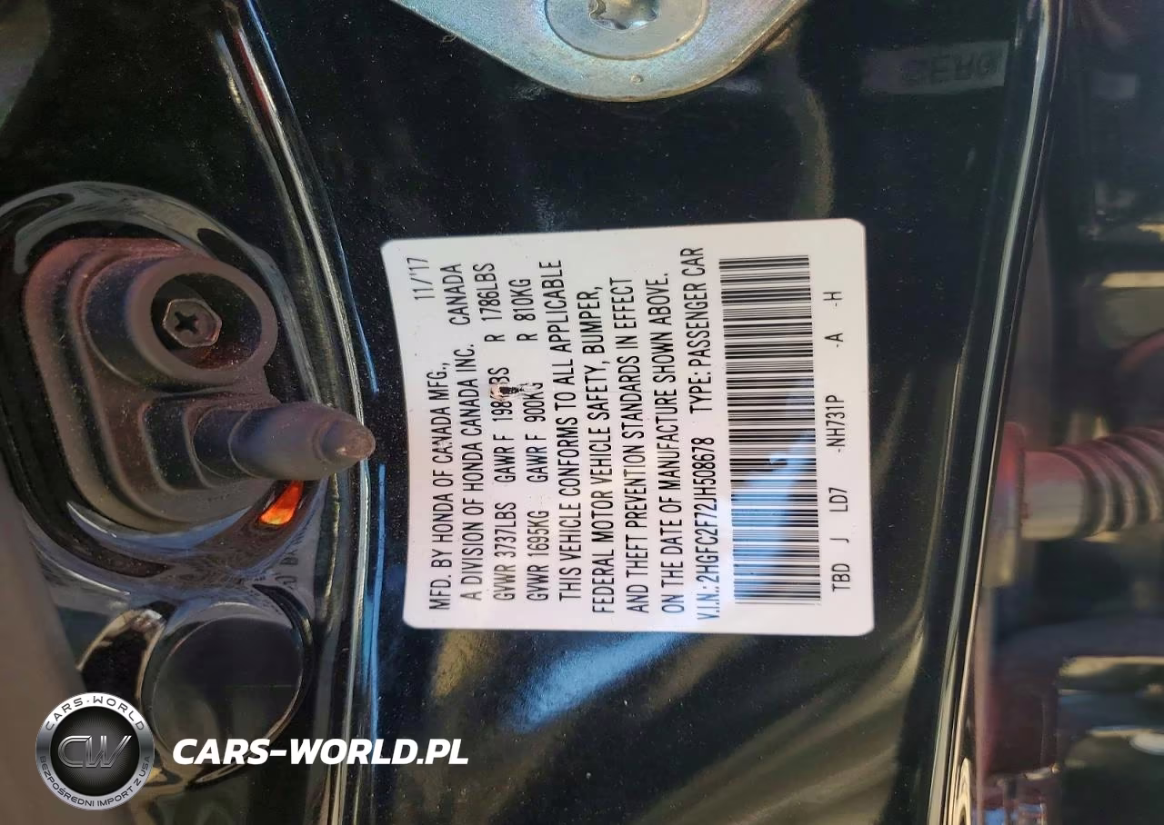 2018 Honda Civic Ex VIN:2HGFC2F72JH508678 - 12