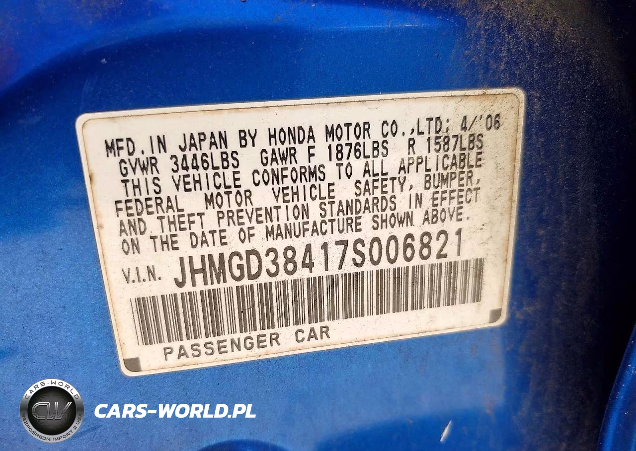 2007 Honda Fit VIN:JHMGD38417S006821 - 12