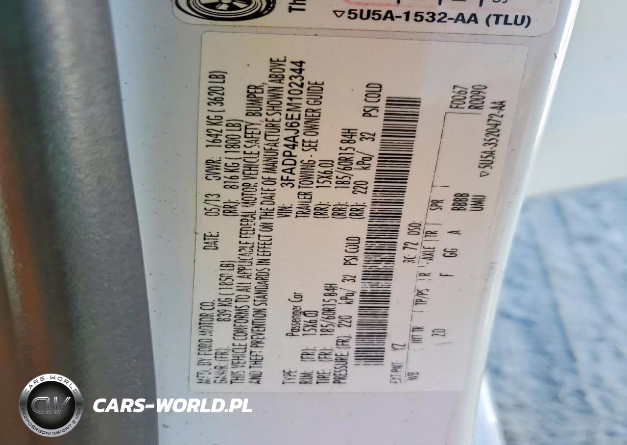 2014 Ford Fiesta S VIN:3FADP4AJ6EM102344 - 13