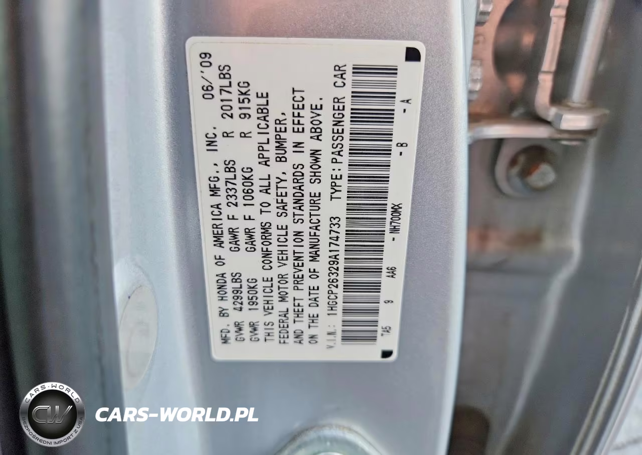 2009 Honda Accord Lx VIN:1HGCP26329A174733 - 12
