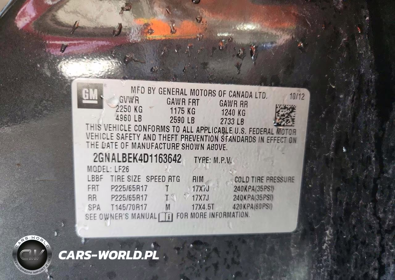 2013 Chevrolet Equinox Ls VIN:2GNALBEK4D1163642 - 12