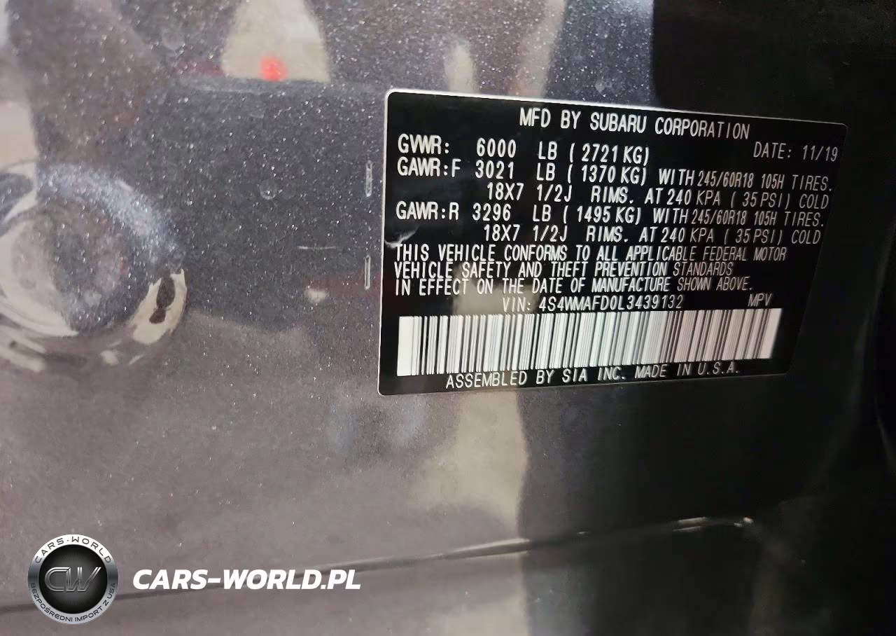 2020 Subaru Ascent Premium VIN:4S4WMAFD0L3439132 - 13
