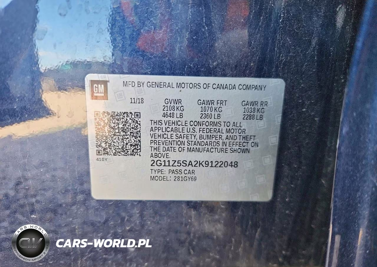 2019 Chevrolet Impala Lt VIN:2G11Z5SA2K9122048 - 13