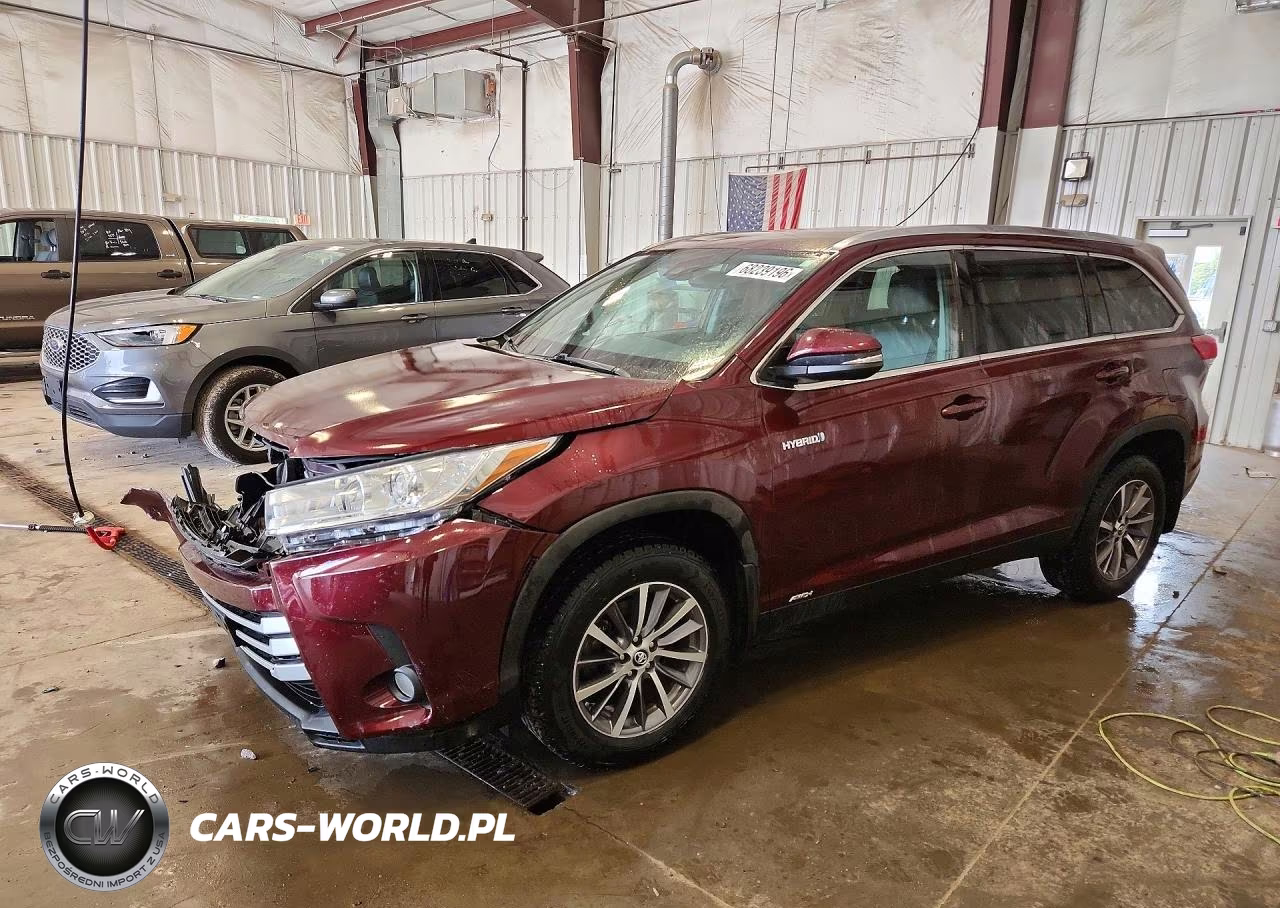 2019 Toyota Highlander Hybrid Xle VIN:5TDJGRFH1KS063612 - 1