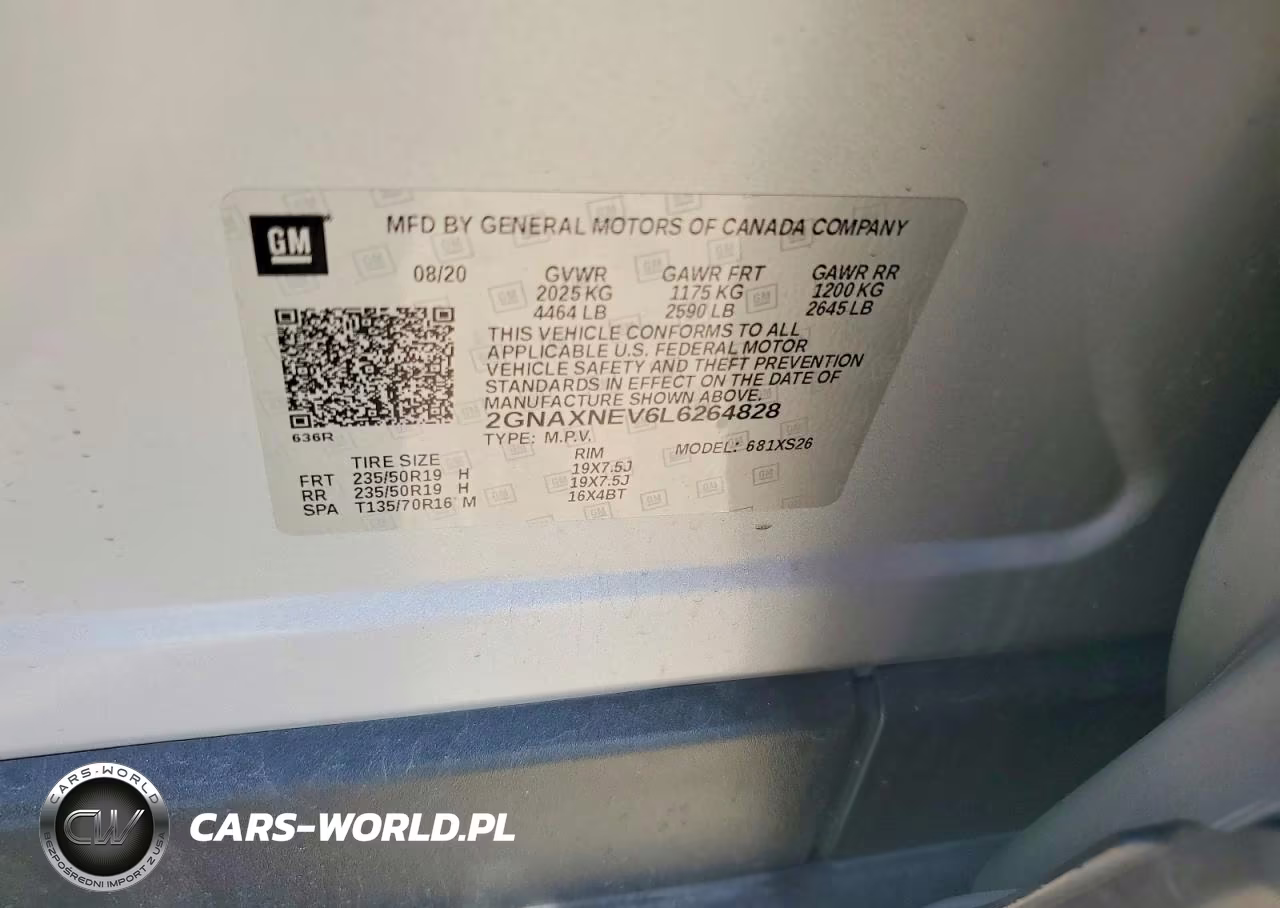 2020 Chevrolet Equinox Premier VIN:2GNAXNEV6L6264828 - 13